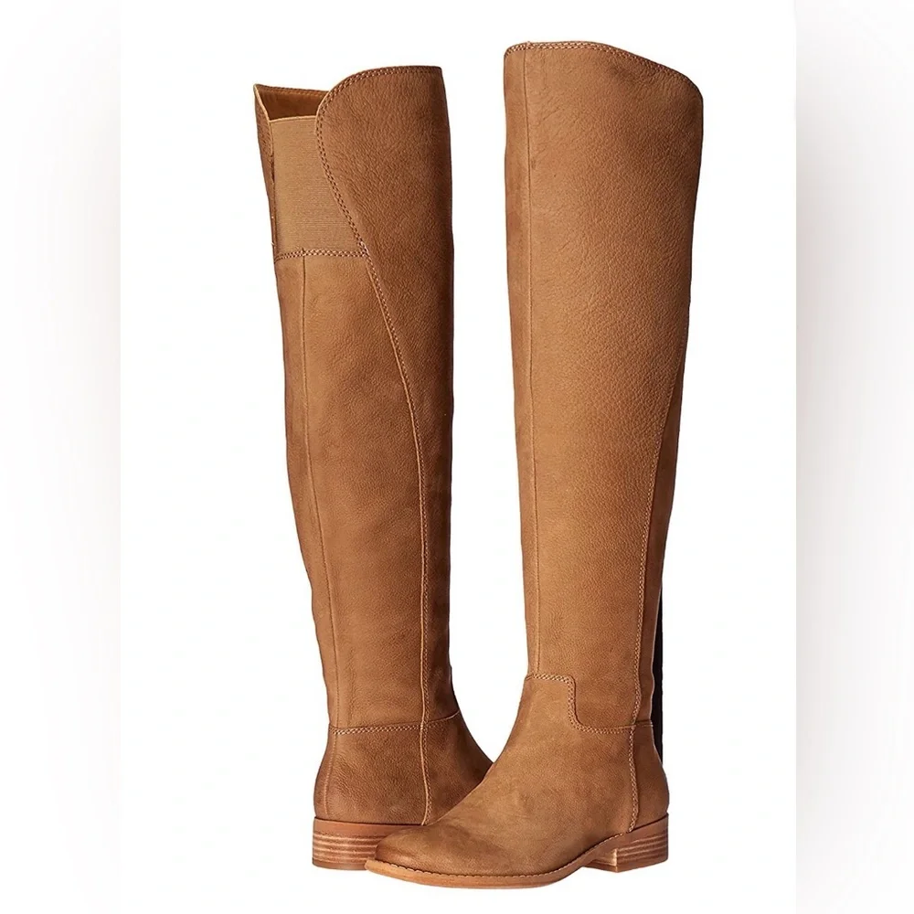 Lucky Brand Havaso Tan Over the Knee Leather Boots